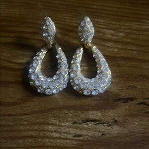 Elegant Gold and Silver Teardrop Earrings